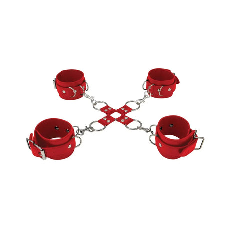 Shots Ouch Leather Hand and Leg Cuffs