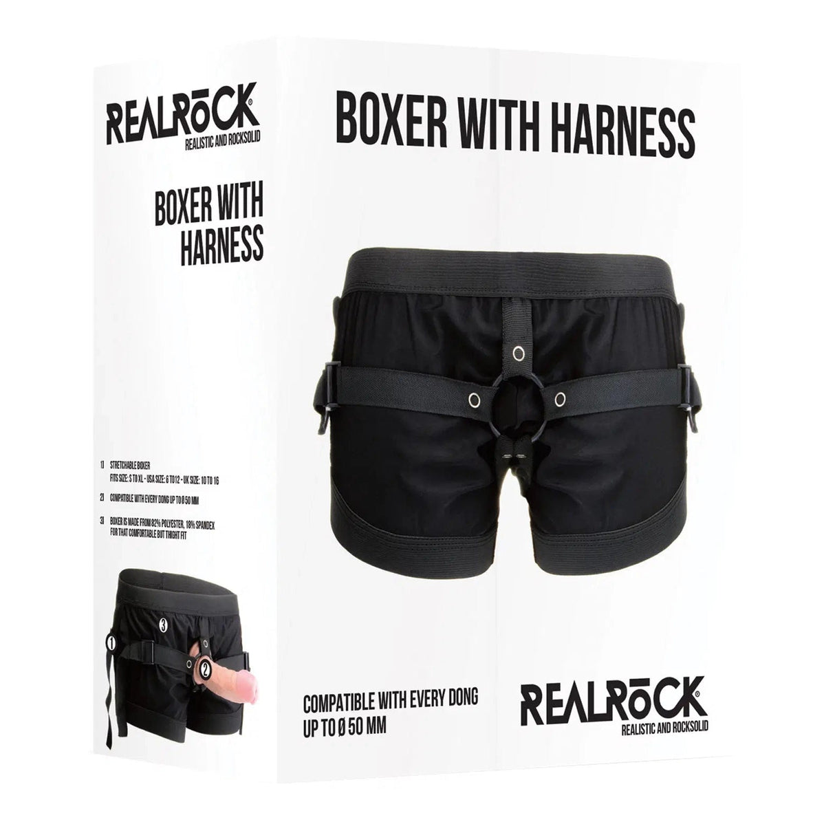 Shots RealRock Boxer with Harness