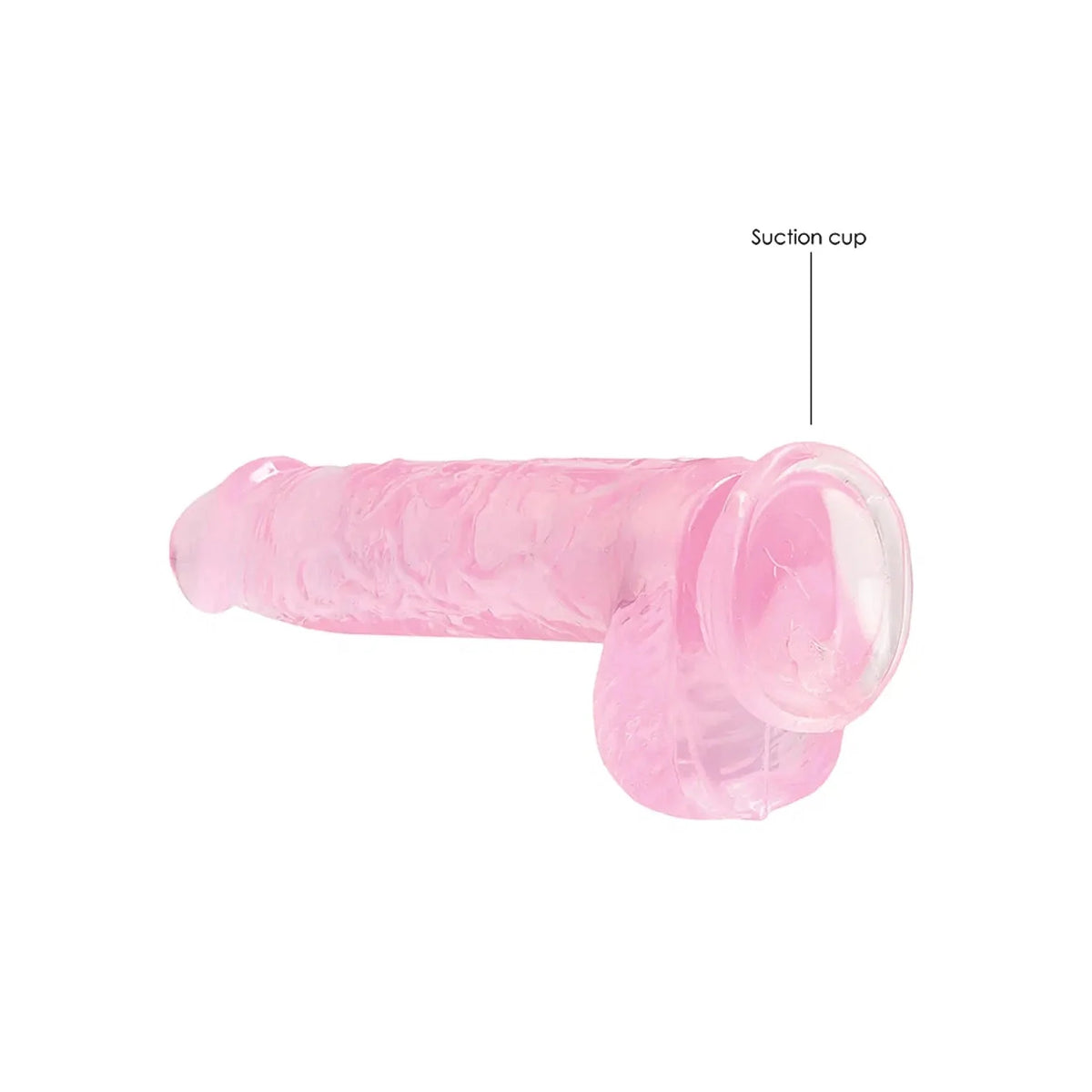Shots Realrock Realistic Crystal Clear Dildo with Balls