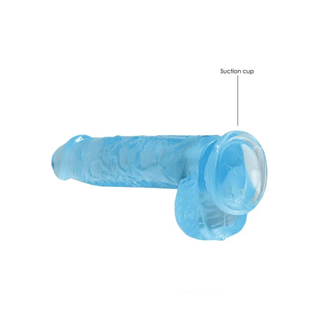 Shots Realrock Realistic Crystal Clear Dildo with Balls