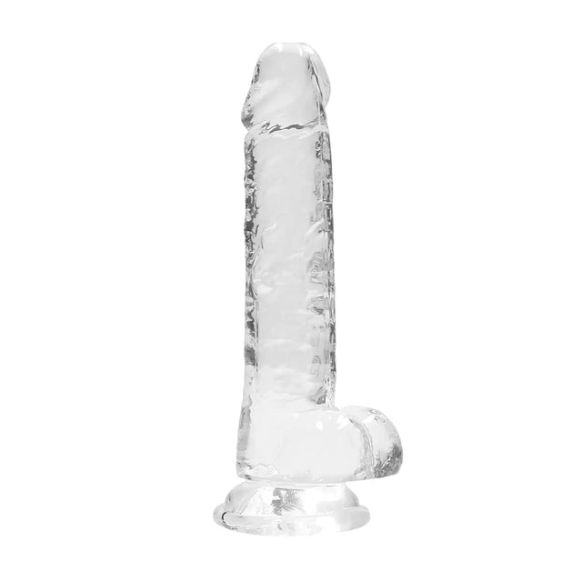 Shots Realrock Realistic Crystal Clear Dildo with Balls