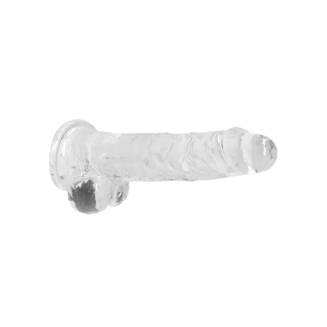 Shots Realrock Realistic Crystal Clear Dildo with Balls
