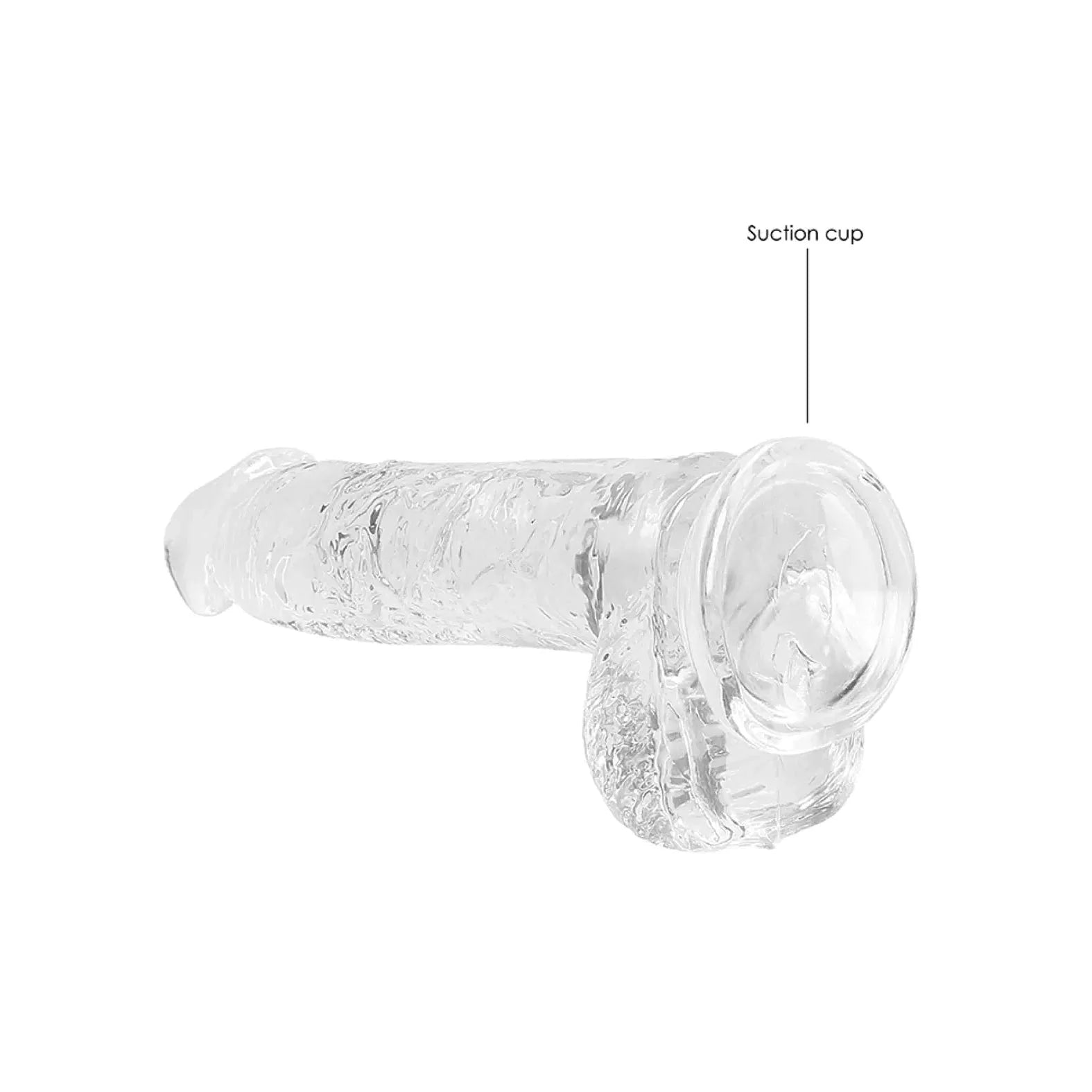 Shots Realrock Realistic Crystal Clear Dildo with Balls