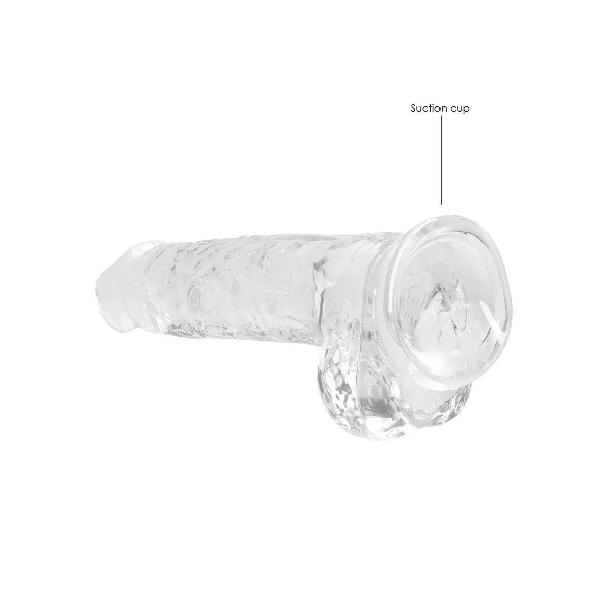 Shots Realrock Realistic Crystal Clear Dildo with Balls