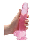 Shots Realrock Realistic Crystal Clear Dildo with Balls