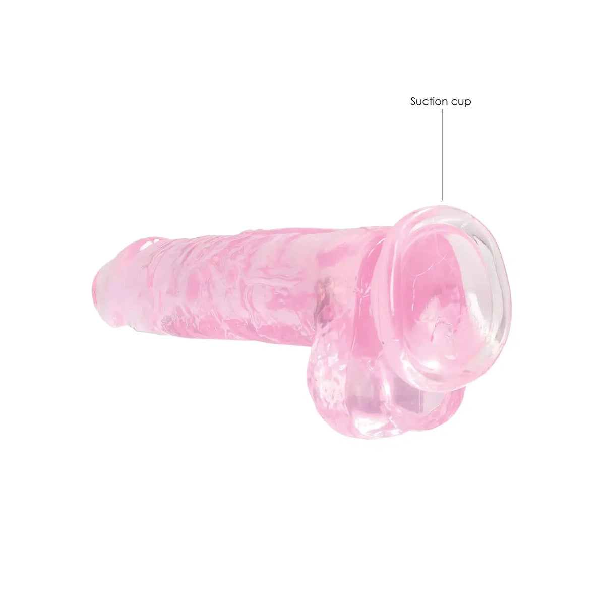 Shots Realrock Realistic Crystal Clear Dildo with Balls