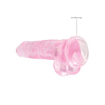 Shots Realrock Realistic Crystal Clear Dildo with Balls