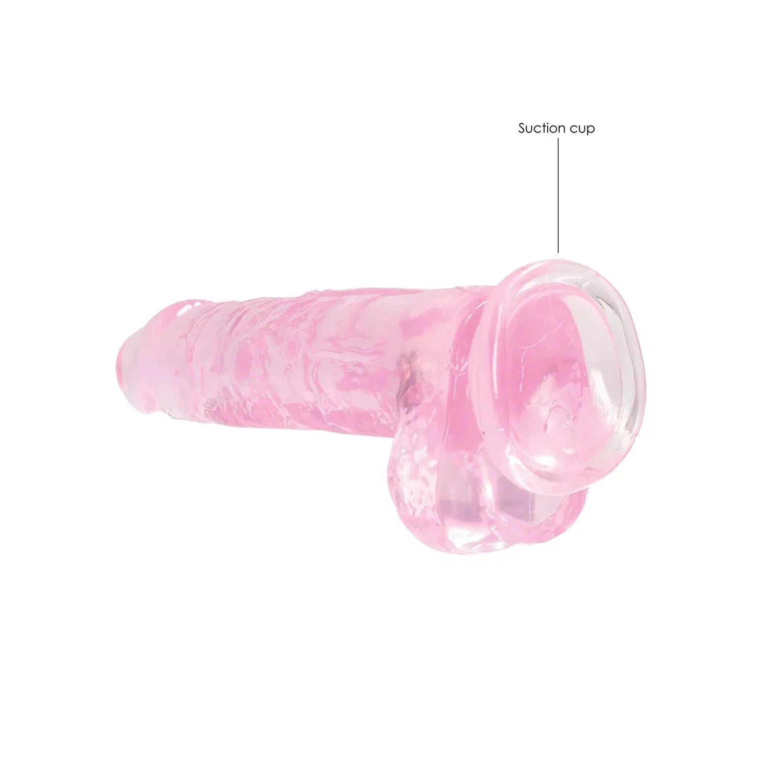 Shots Realrock Realistic Crystal Clear Dildo with Balls