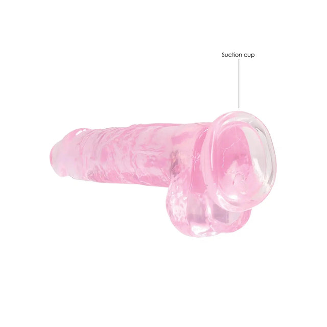 Shots Realrock Realistic Crystal Clear Dildo with Balls