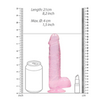 Shots Realrock Realistic Crystal Clear Dildo with Balls