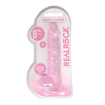 Shots Realrock Realistic Crystal Clear Dildo with Balls