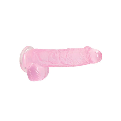 Shots Realrock Realistic Crystal Clear Dildo with Balls