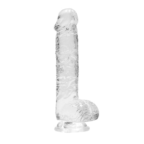 Shots Realrock Realistic Crystal Clear Dildo with Balls
