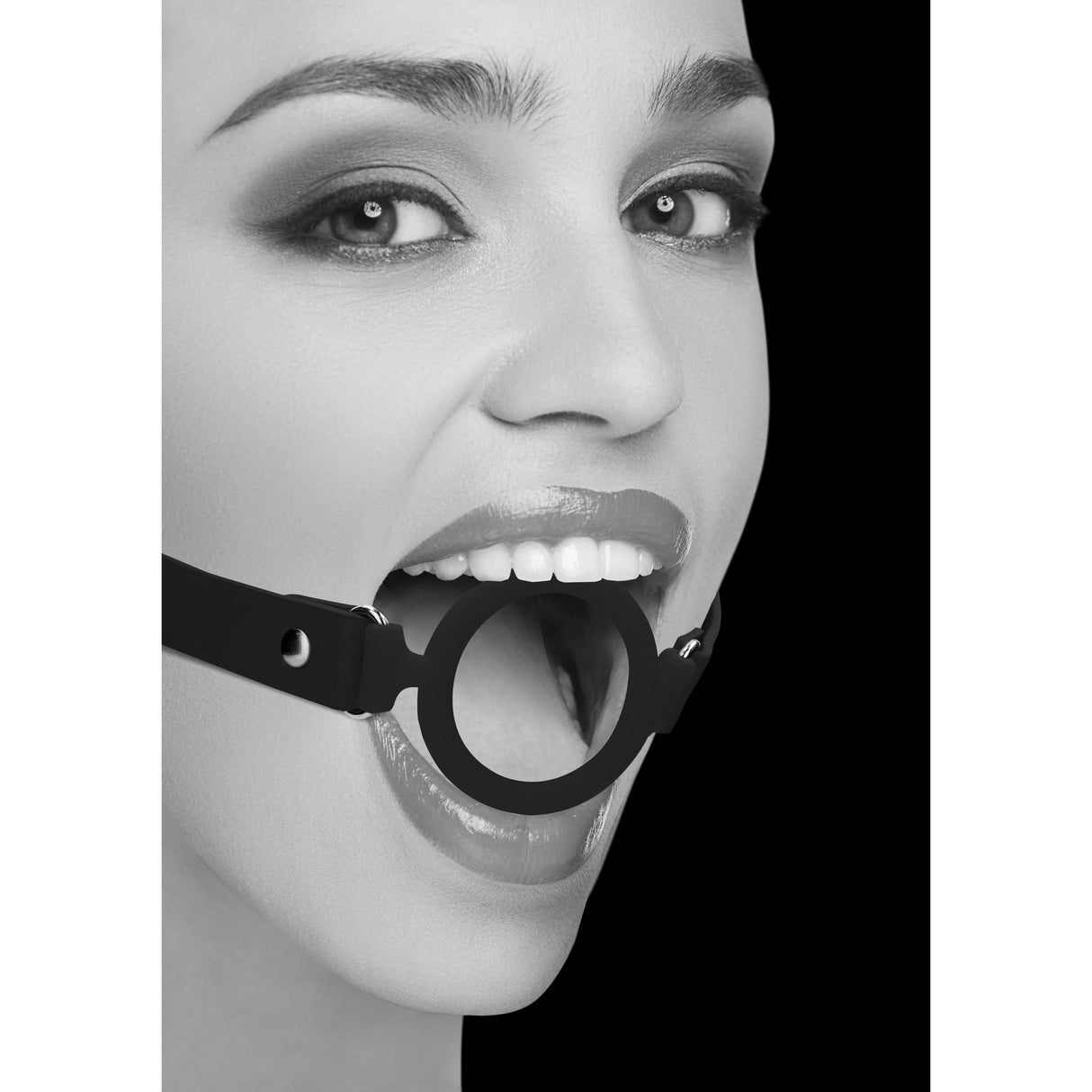 Shots Silicone Ring Gag With Adjustable Bonded Leather Straps