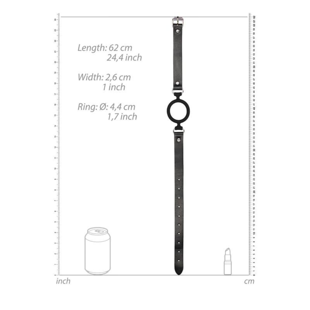 Shots Silicone Ring Gag With Adjustable Bonded Leather Straps