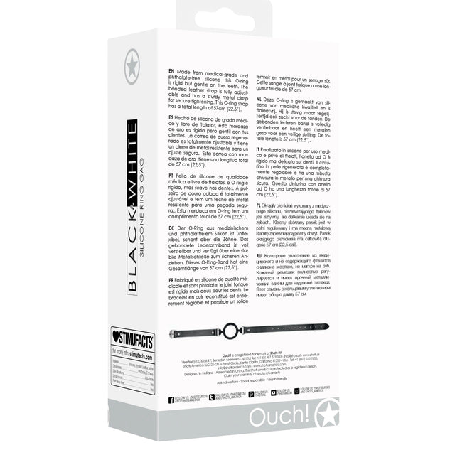 Shots Silicone Ring Gag With Adjustable Bonded Leather Straps