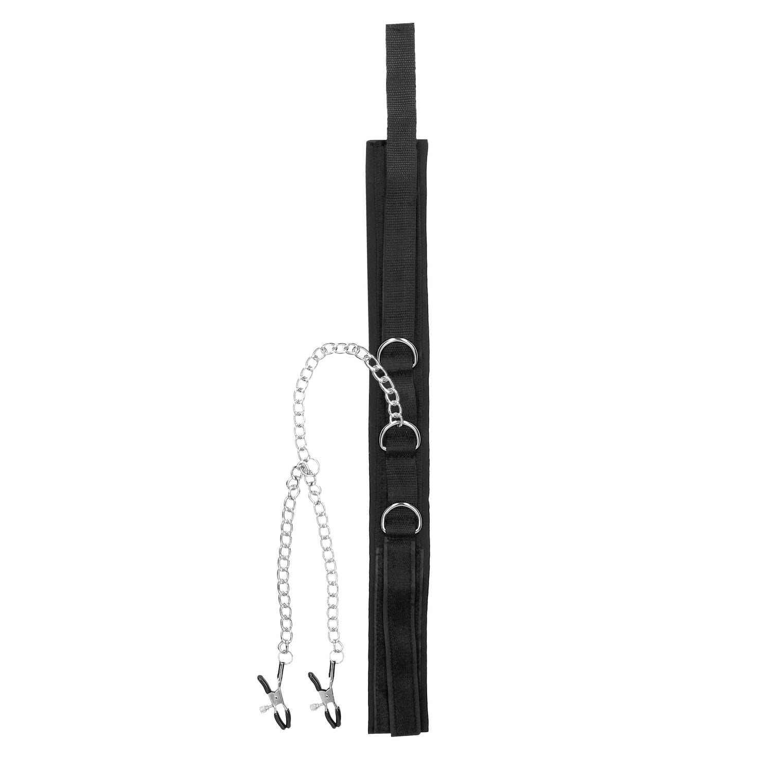 Shots Velcro Collar With Nipple Clamps