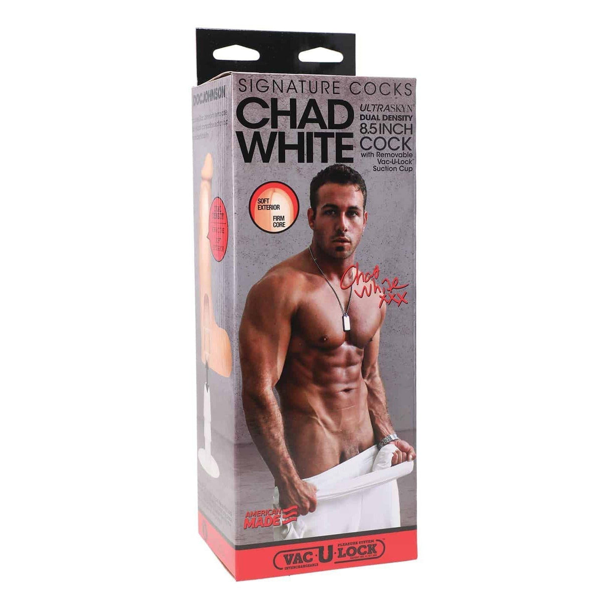 Signature Cocks Chad White 8.5 Inch Ultraskyn Cock