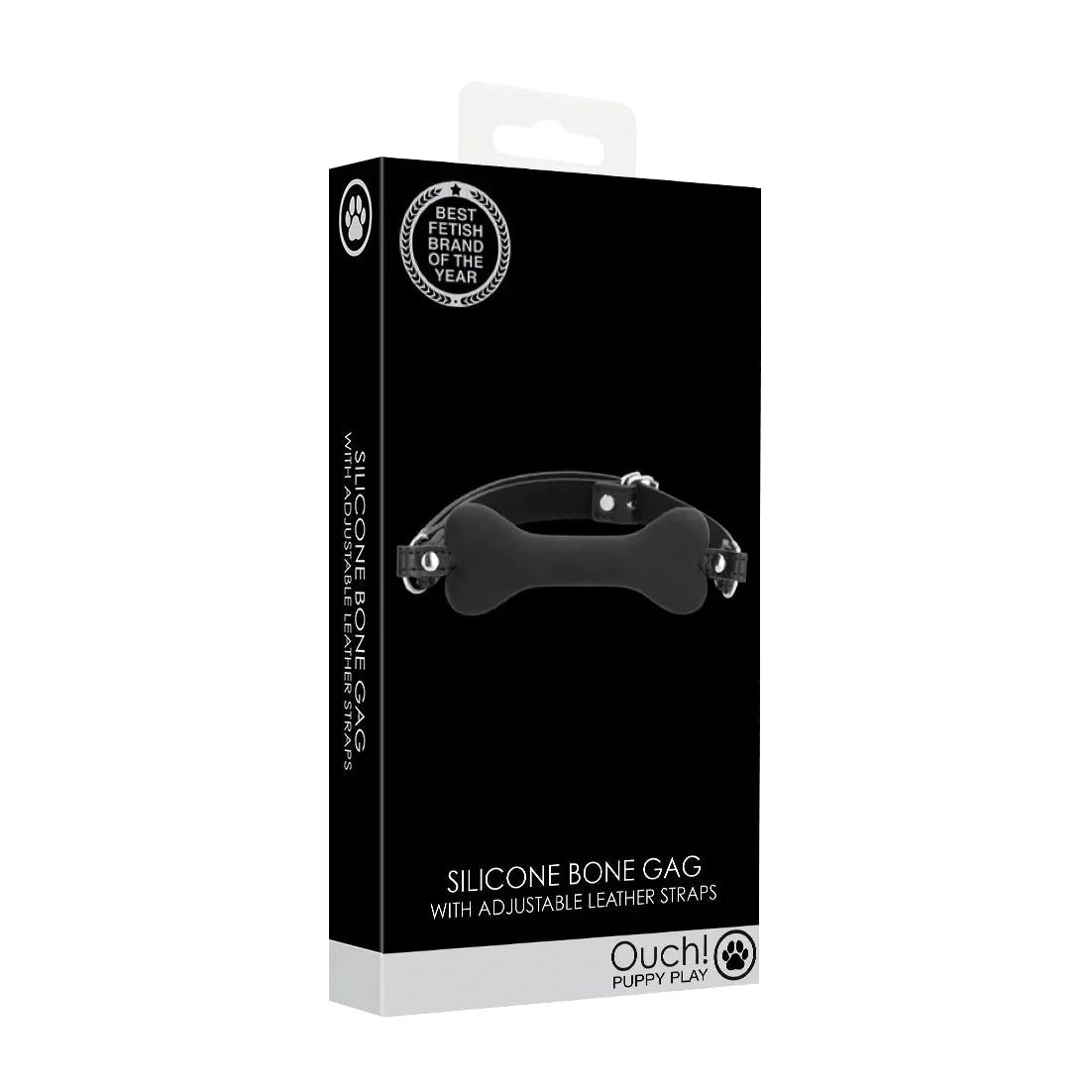 Silicone Bone Gag with Adjustable Leather Straps