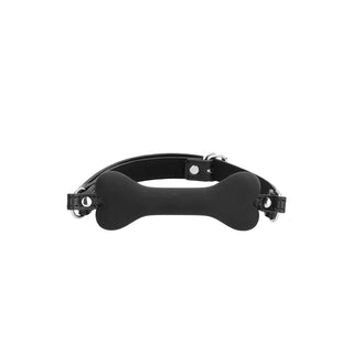 Silicone Bone Gag with Adjustable Leather Straps