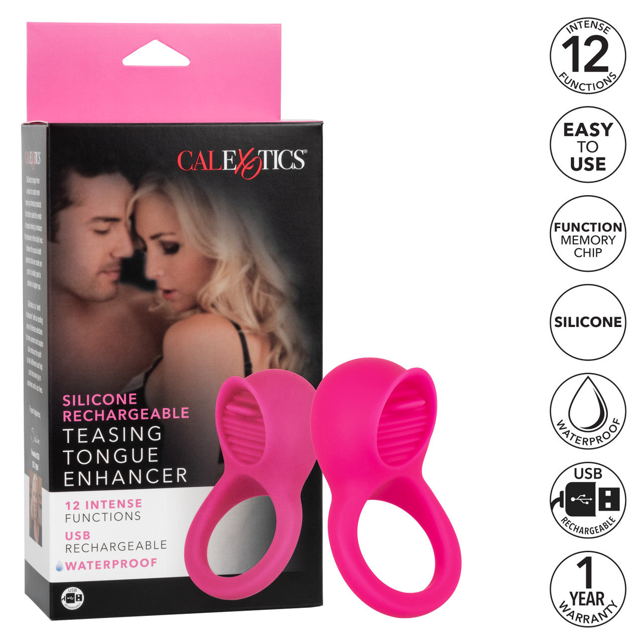 Silicone Rechargeable Teasing Tongue Enhancer