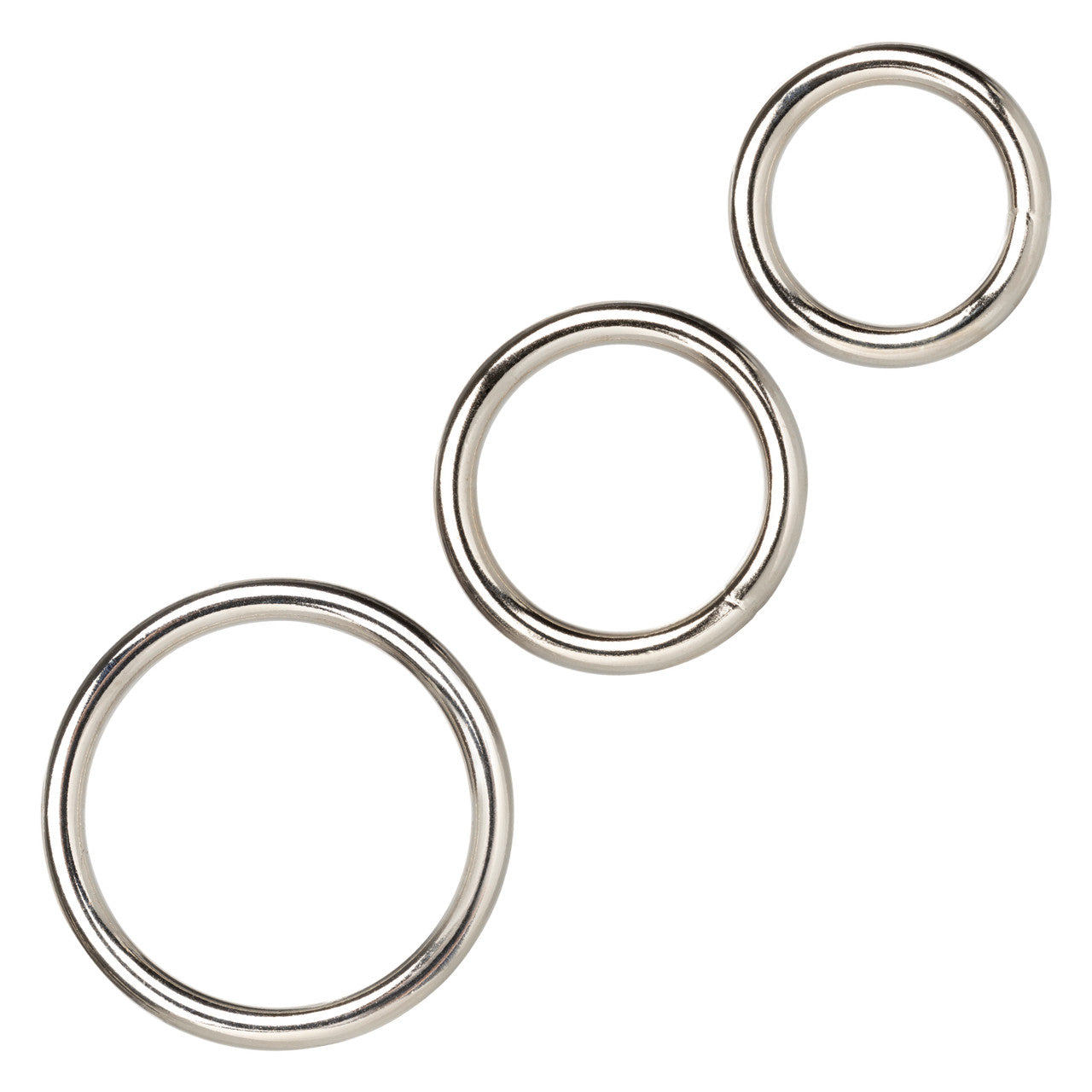 Silver Rings Metal Cock Ring Set