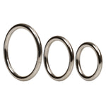 Silver Rings Metal Cock Ring Set