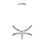 Snaked Metallic Coated Shoulder Sling Harness Thong