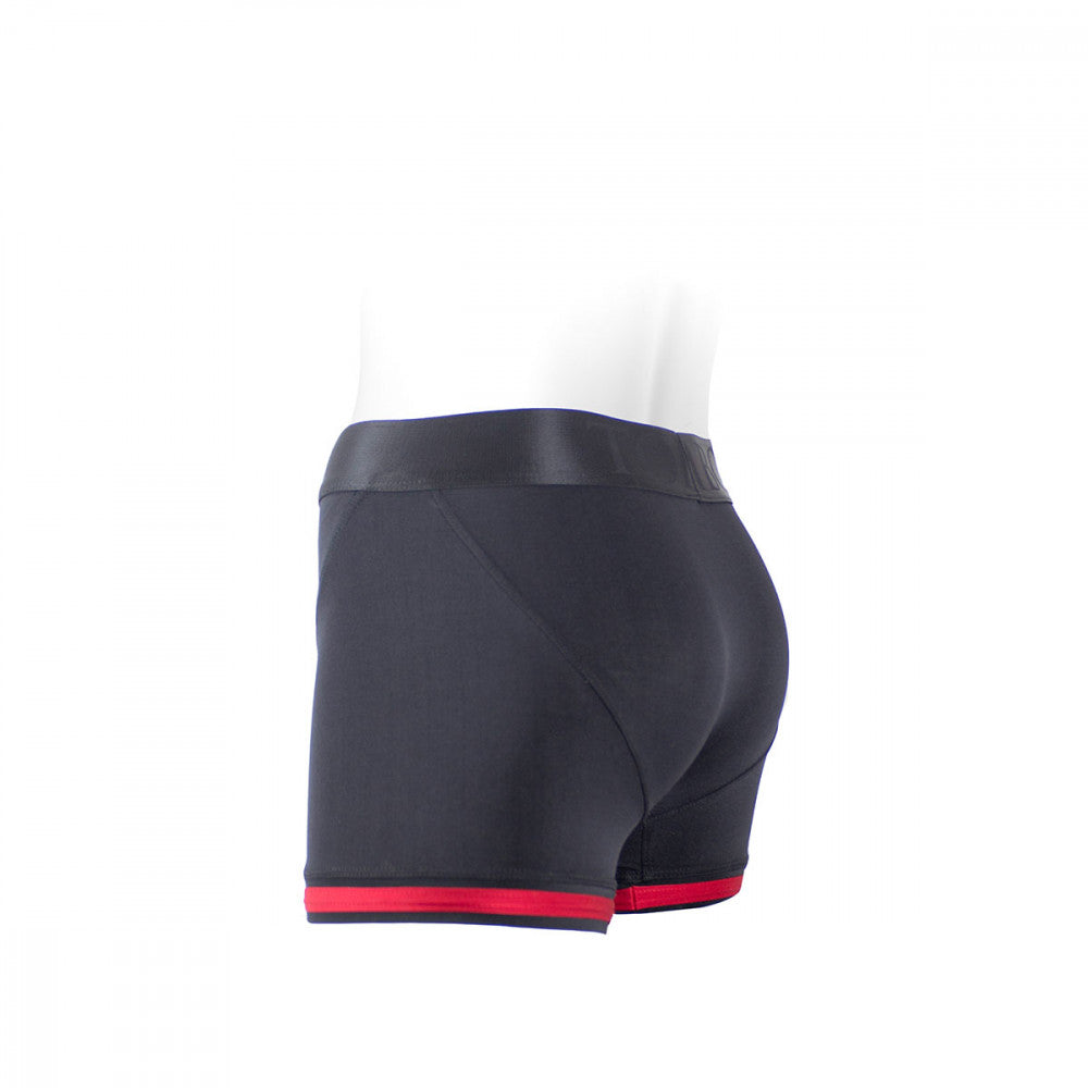 SpareParts Tomboii Black & Red Boxer Briefs Harness - Plus Size