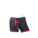 SpareParts Tomboii Black & Red Boxer Briefs Harness - Plus Size
