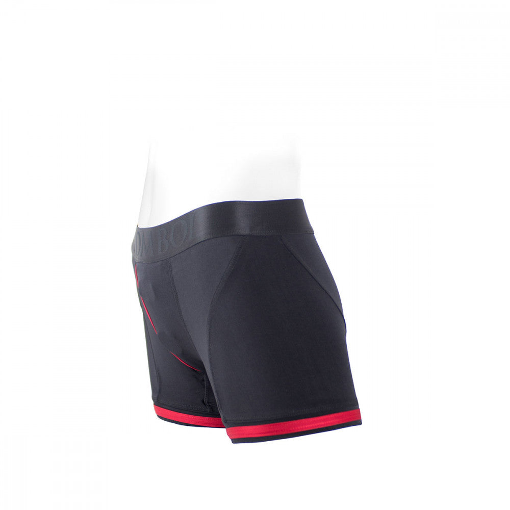 SpareParts Tomboii Black & Red Boxer Briefs Harness - Plus Size