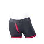 SpareParts Tomboii Black & Red Boxer Briefs Harness - Plus Size