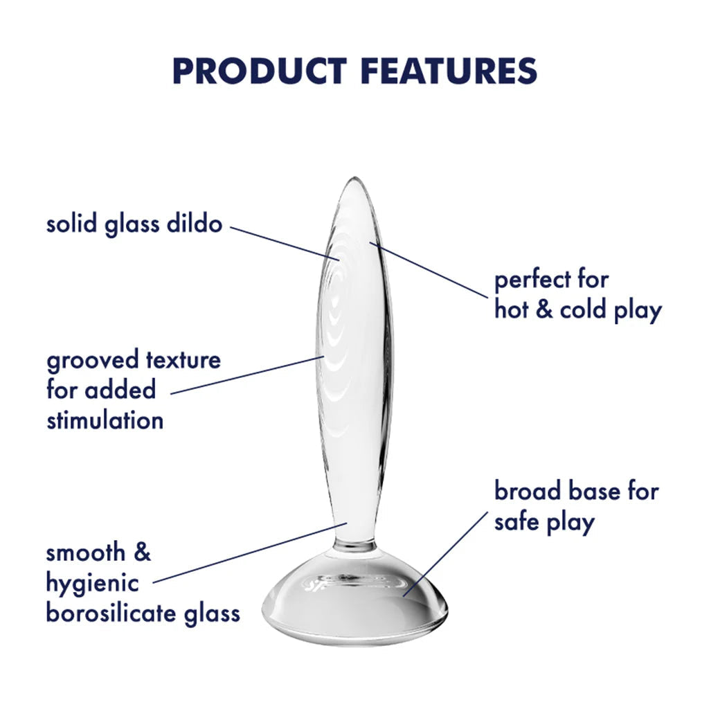 Sparkling Crystal Clear Glass Dildo