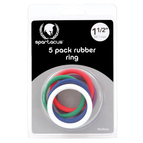 Spartacus 1.5 Inch Rubber Cock Ring Set