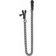 Spartacus Adjustable Broad Tip Nipple Clamps with Black Link Chain