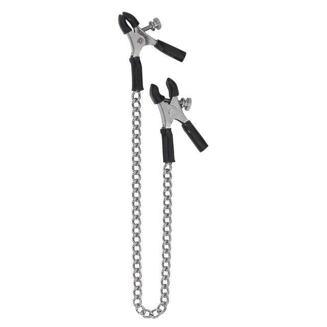 Spartacus Adjustable Micro Plier Nipple Clamps with Link Chain
