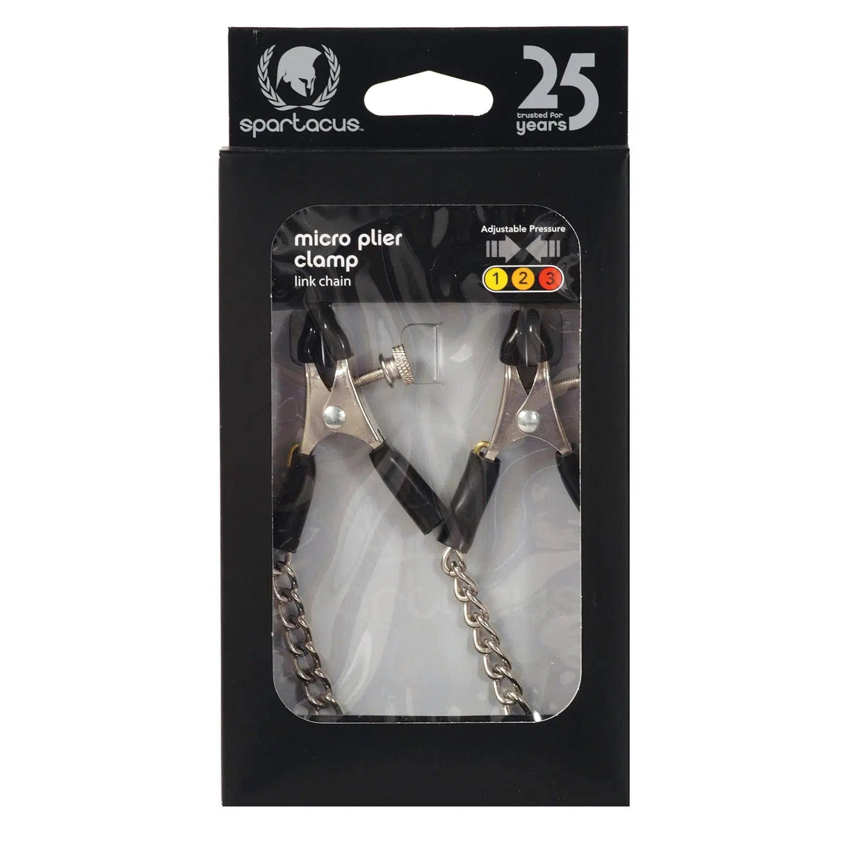 Spartacus Adjustable Micro Plier Nipple Clamps with Link Chain