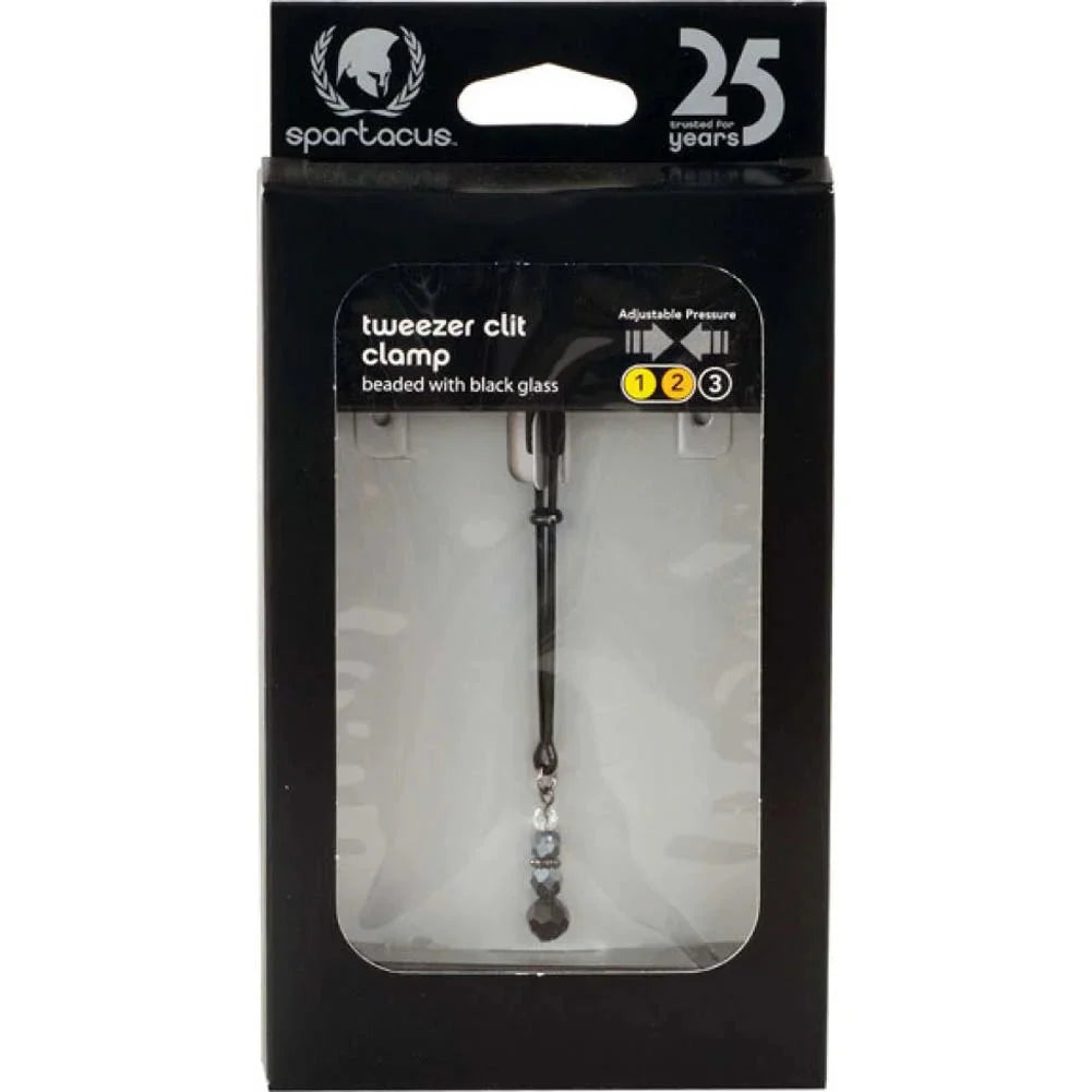 Spartacus Black Beaded Tweezer Clit Clamp