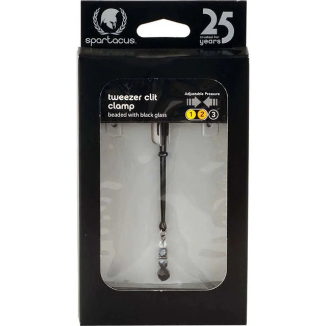 Spartacus Black Beaded Tweezer Clit Clamp