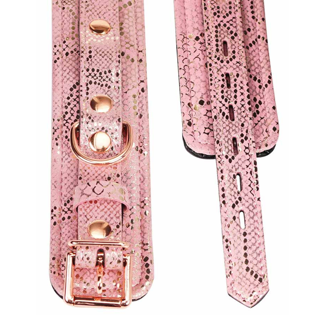 Spartacus Locking Leather Wrist Restraint Cuffs