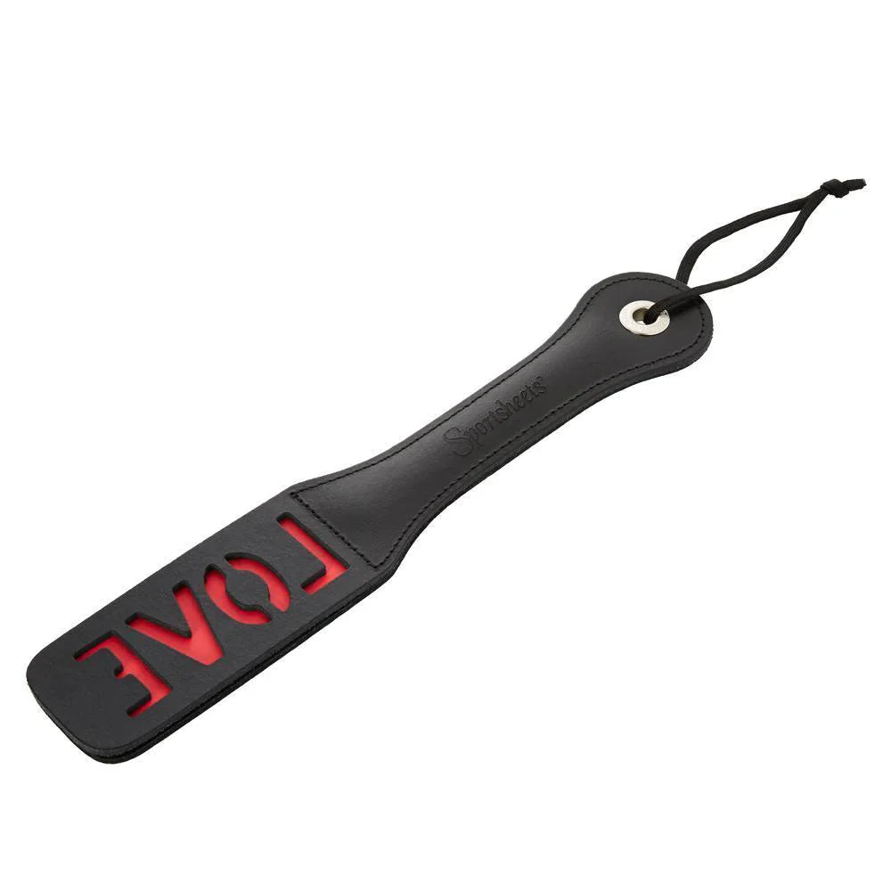 Sportsheets Leather LOVE Impression Paddle