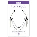 Sportsheets Midnight Black Jeweled Nipple Clips