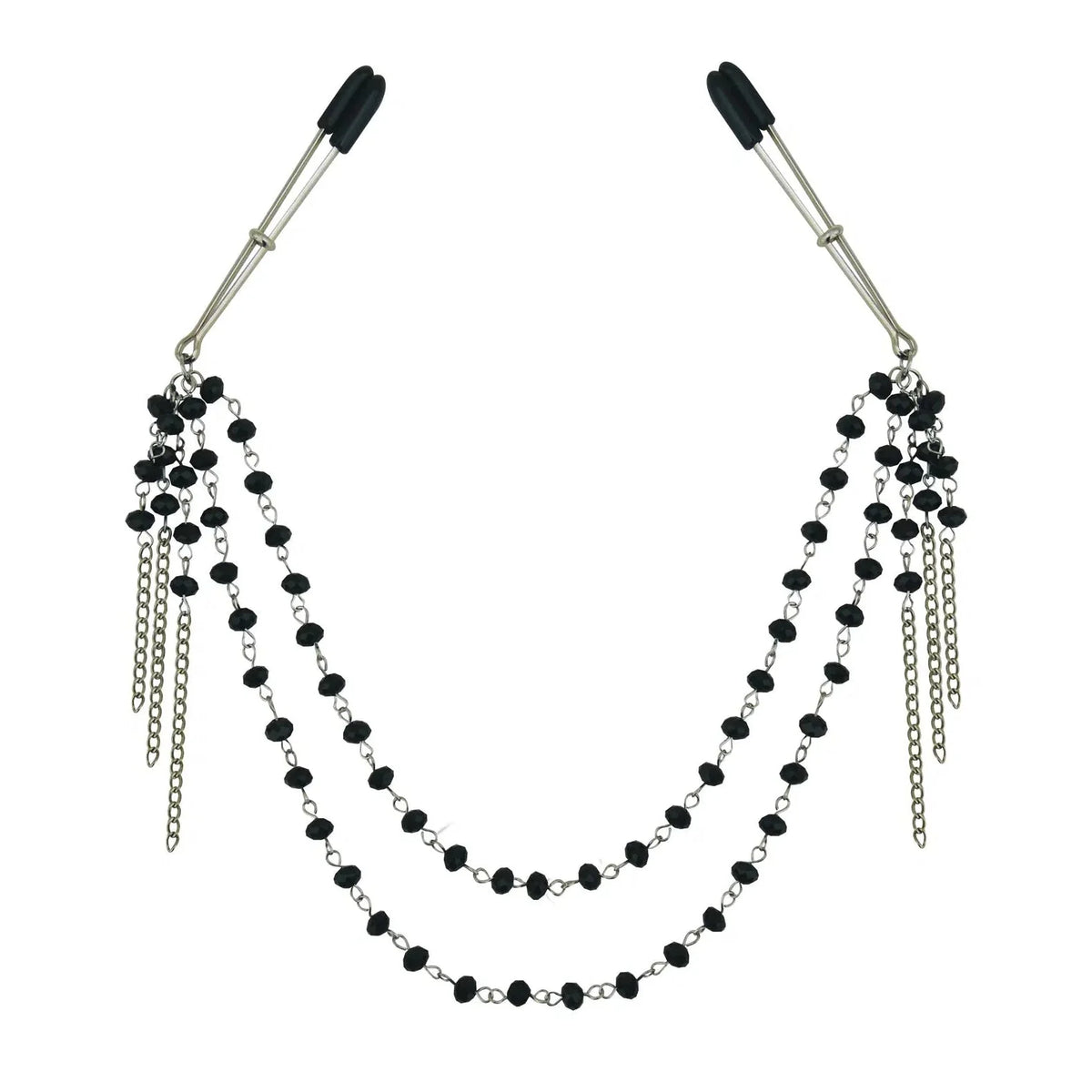 Sportsheets Midnight Black Jeweled Nipple Clips
