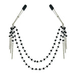 Sportsheets Midnight Black Jeweled Nipple Clips