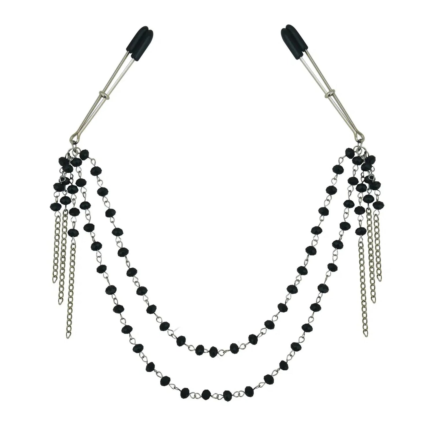 Sportsheets Midnight Black Jeweled Nipple Clips