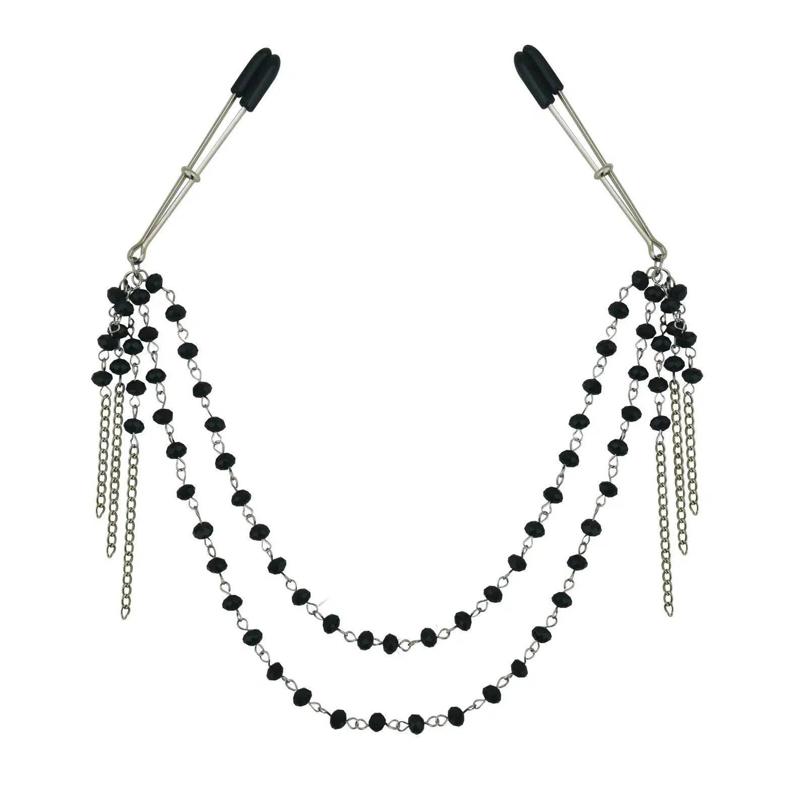 Sportsheets Midnight Black Jeweled Nipple Clips