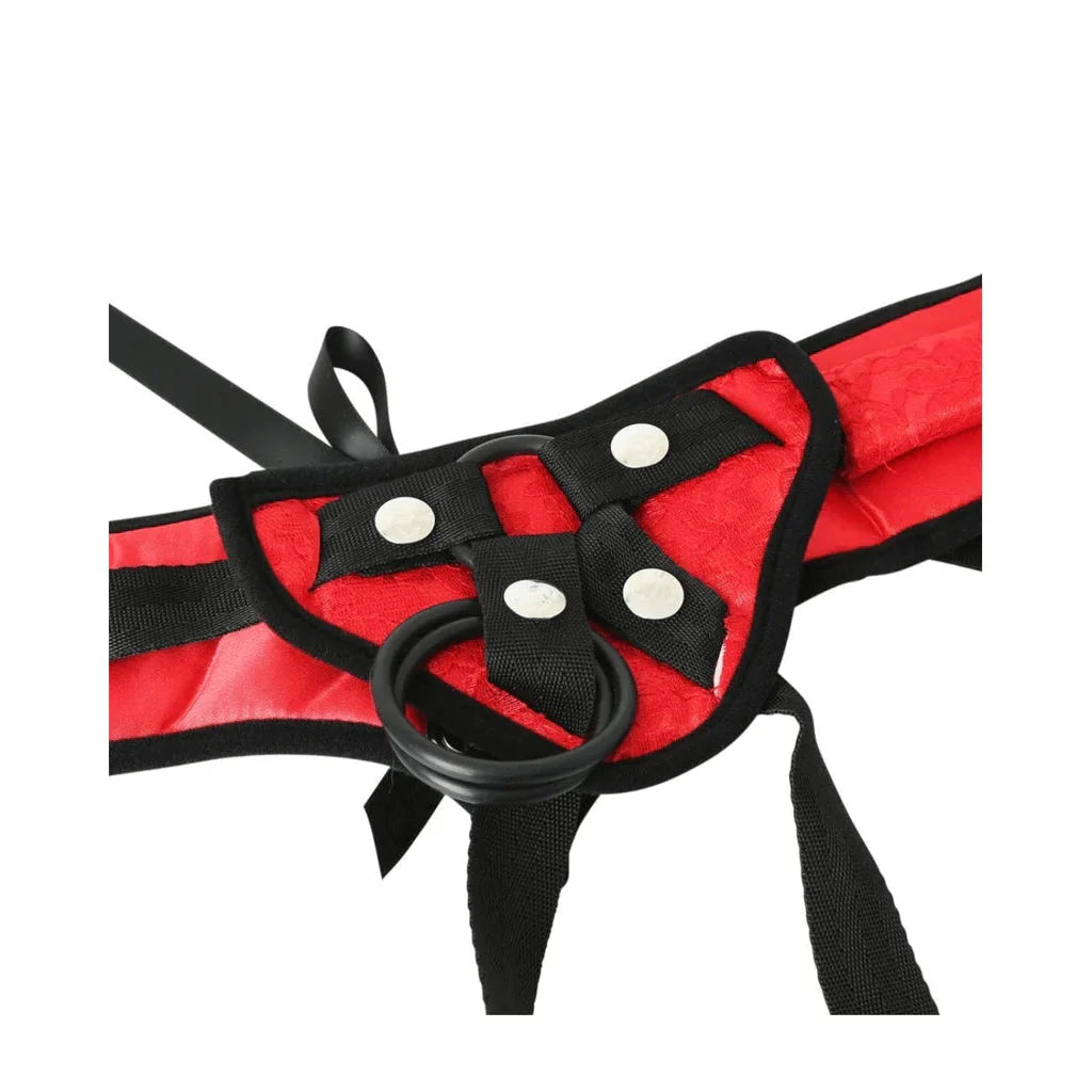 Sportsheets Red Lace Corset Strap On Harness