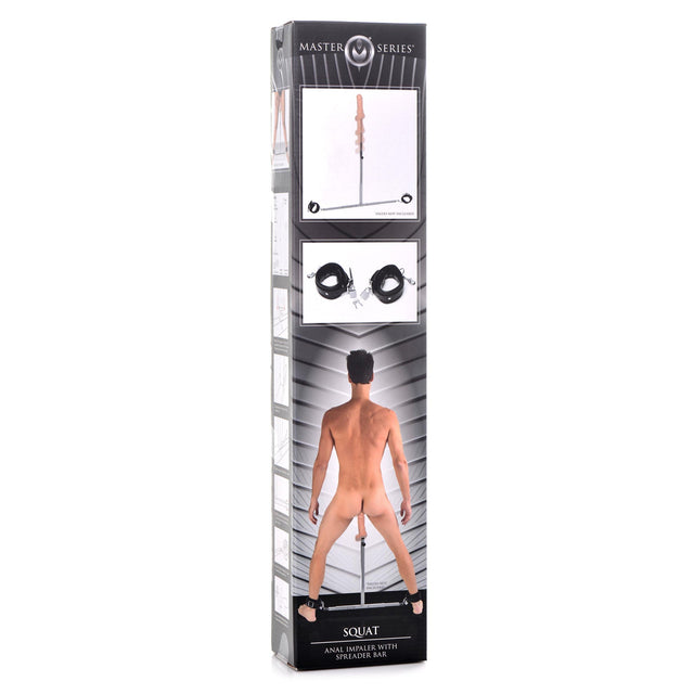 Squat Anal Impaler with Spreader Bar and Cuffs