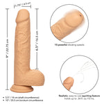 Squirting Fuck Stick 9" Vibrating Silicone Suction Cup Dildo