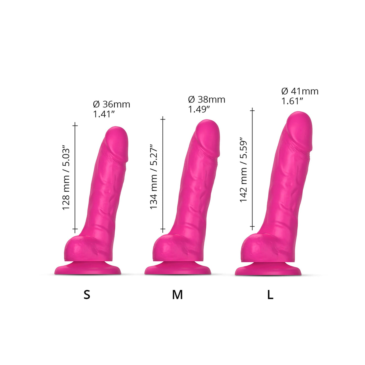 Strap-On-Me Dual Density Sliding Skin Realistic Dildo